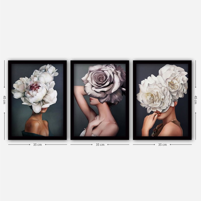 Wallity Cuadro Decorativo Enmarcado Desconocido (3 Piezas) Wallity Cuadro Decorativo Enmarcado Desconocido (3 Piezas)
